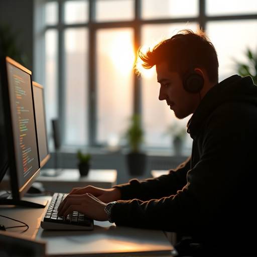 Un d√©veloppeur travaillant sur du code informatique
